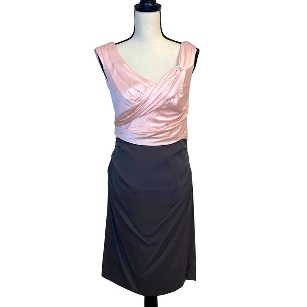 Suzi Chin for Maggy Boutique Silk Blush and Gray Dress